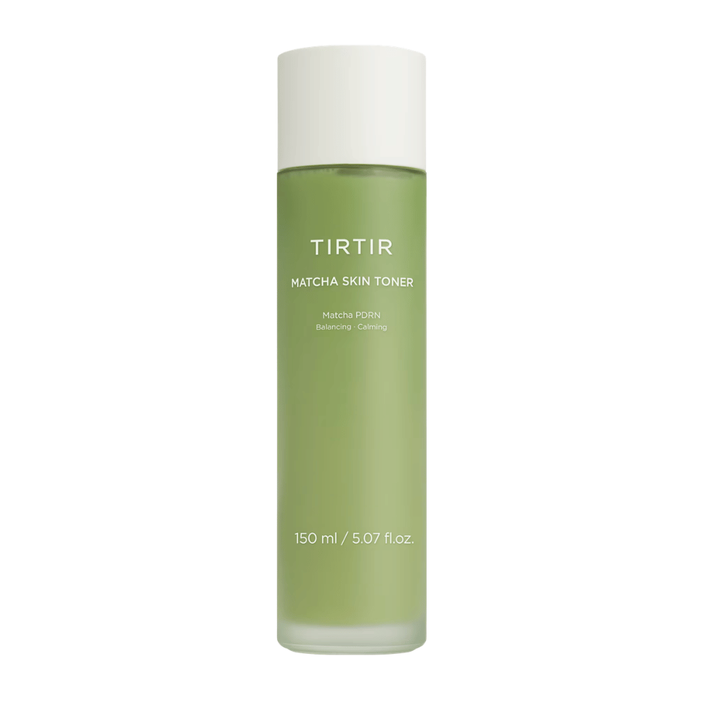 TIRTIR Matcha Skin Toner 150 ml som lugnar känslig hud, återfuktar effektivt och förbättrar hudens balans och lyster.