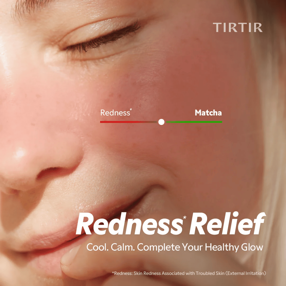 TIRTIR Matcha Calming Cream reducerar rodnad och irritation, lugnar känslig hud och ger en jämnare, mer balanserad hudton.