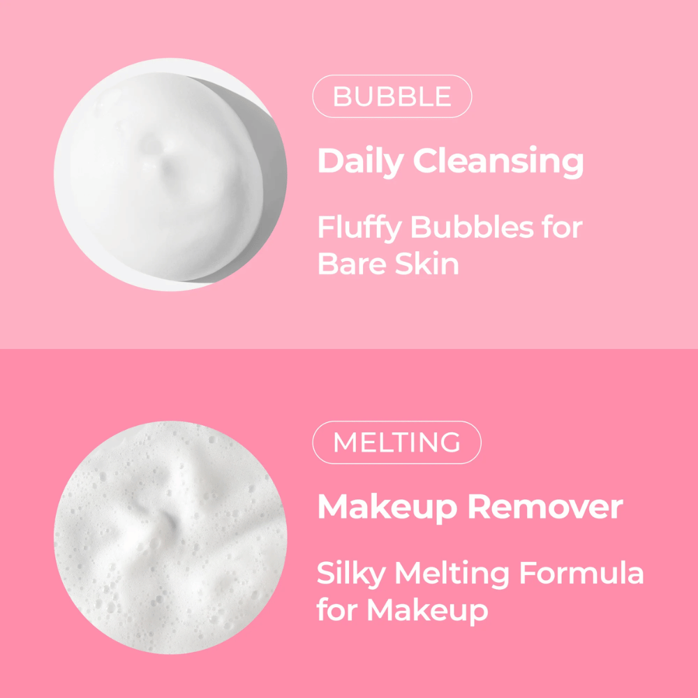 Dr. Melaxin Melting Cleanser med luftigt bubbel-skum för daglig rengöring av känslig hud