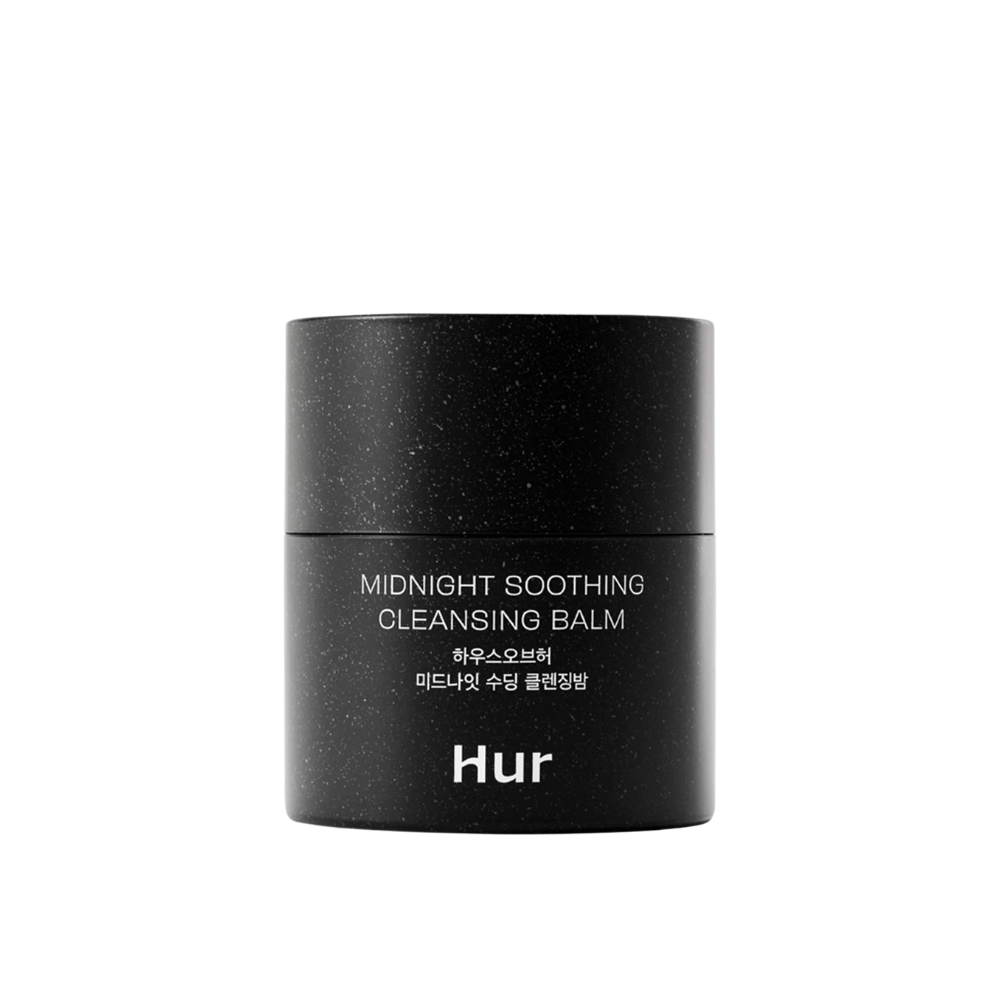 Hur Midnight Soothing Cleansing Balm på vit bakgrund. Mjuk rengöringsbalm som smälter bort smink, solskydd och talg utan att torka ut huden.