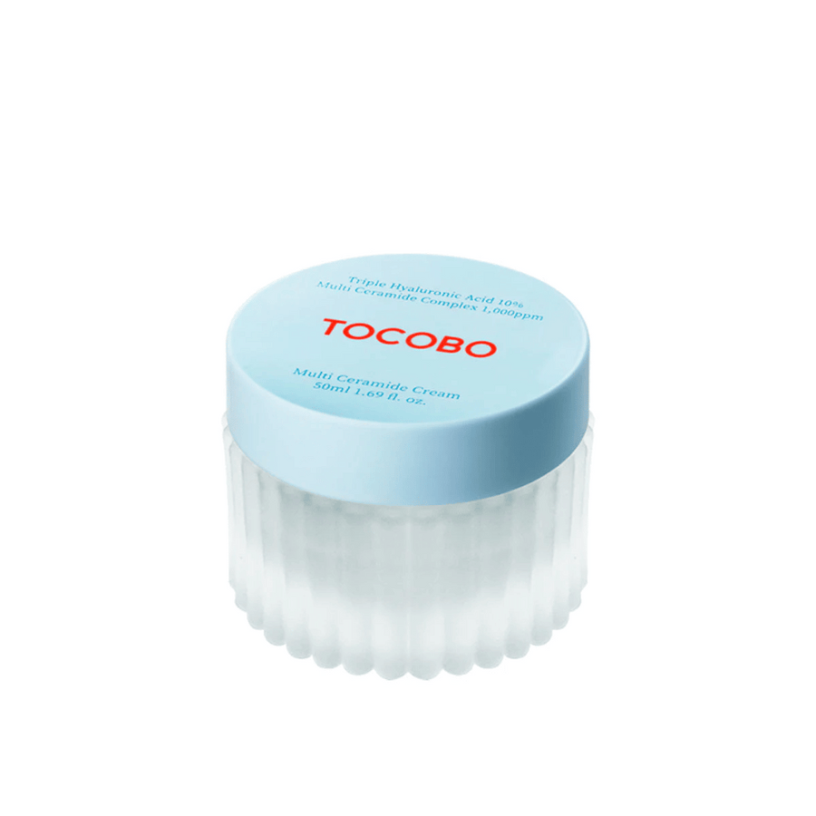 Bilden visar TOCOBO Multi Ceramide Cream, en hudkräm designad för att nära och återfukta huden.