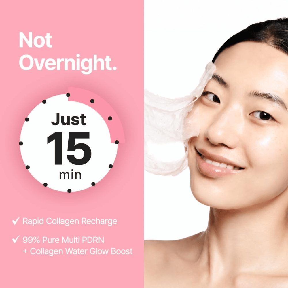 Purito SEOUL Multi PDRN Collagen Real Glow Mask – peel-off-mask som verkar på 15 minuter med PDRN och kollagenvatten