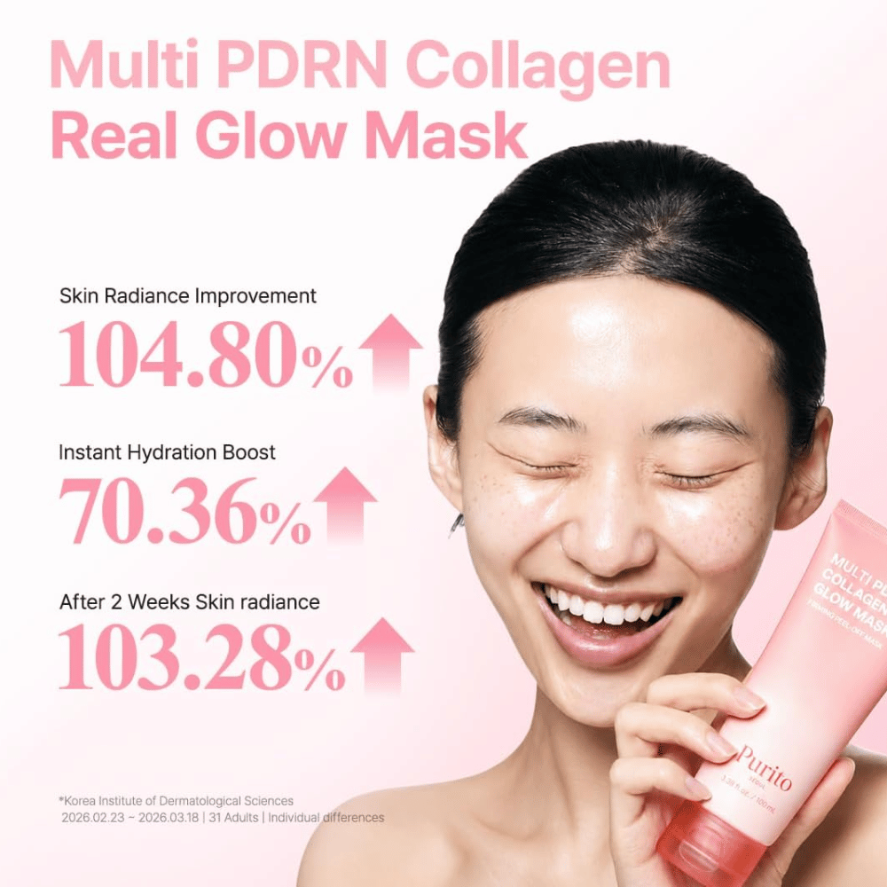 Purito SEOUL Multi PDRN Collagen Real Glow Mask – återfuktande ansiktsmask för förbättrad lyster och återfuktning
