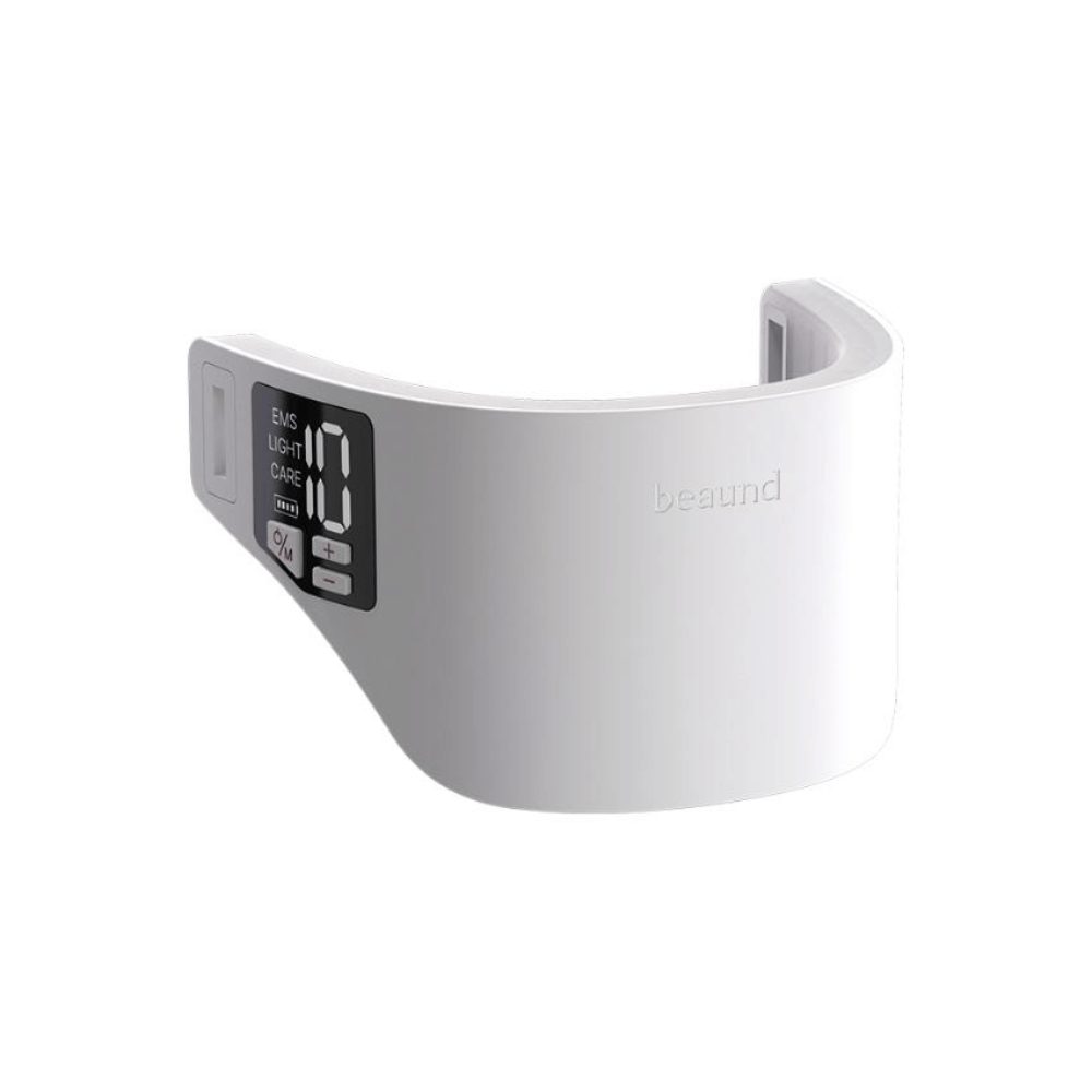 Produktbild av Beaund Neckcera utan rem. Den ergonomiskt formade halsenheten är designad för att sitta bekvämt runt halsområdet under behandling.
