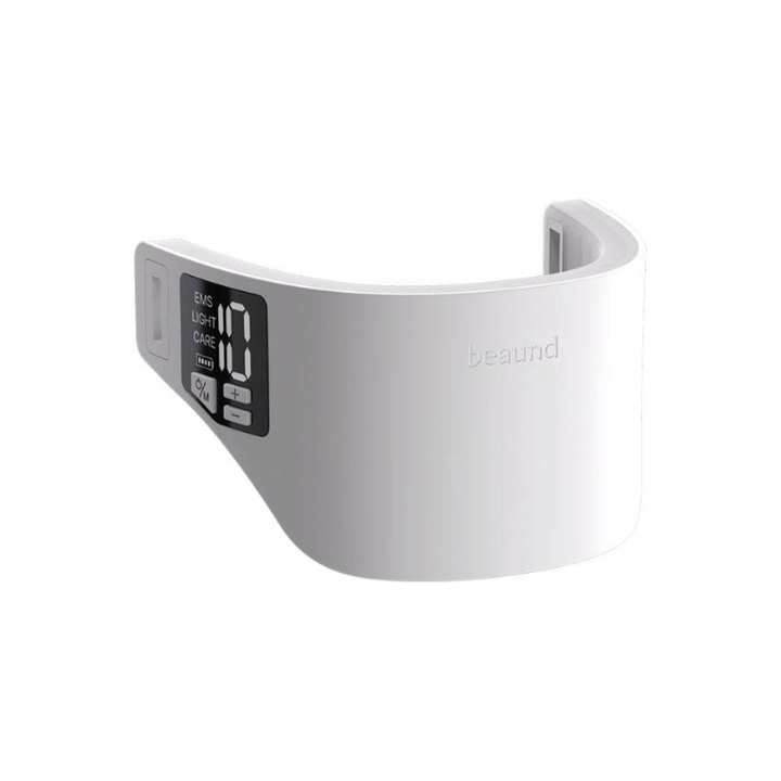 Produktbild av Beaund Neckcera utan rem. Den ergonomiskt formade halsenheten är designad för att sitta bekvämt runt halsområdet under behandling.