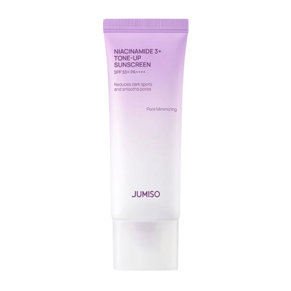 JUMISO Niacinamide 3+ Tone-Up Sunscreen SPF50+ PA++++ 50 ml – koreansk solkräm med niacinamid för UV-skydd, jämn hudton och lyster.