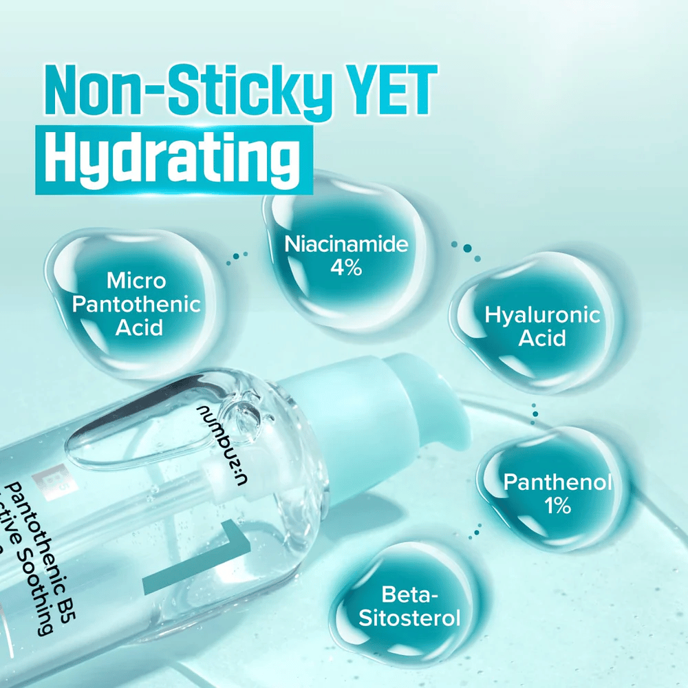 numbuzin No.1 Pantothenic B5 Serum med 4% niacinamid, 1% panthenol och hyaluronsyra – återfuktande och talgbalanserande serum mot finnar