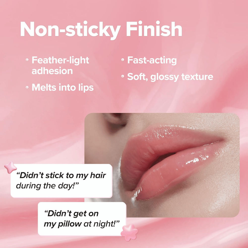KLAVUU Nourishing Care Lip Sleeping Pack Coconut ger en lätt, glansig och klibbfri finish som återfuktar läpparna utan att kännas tung.