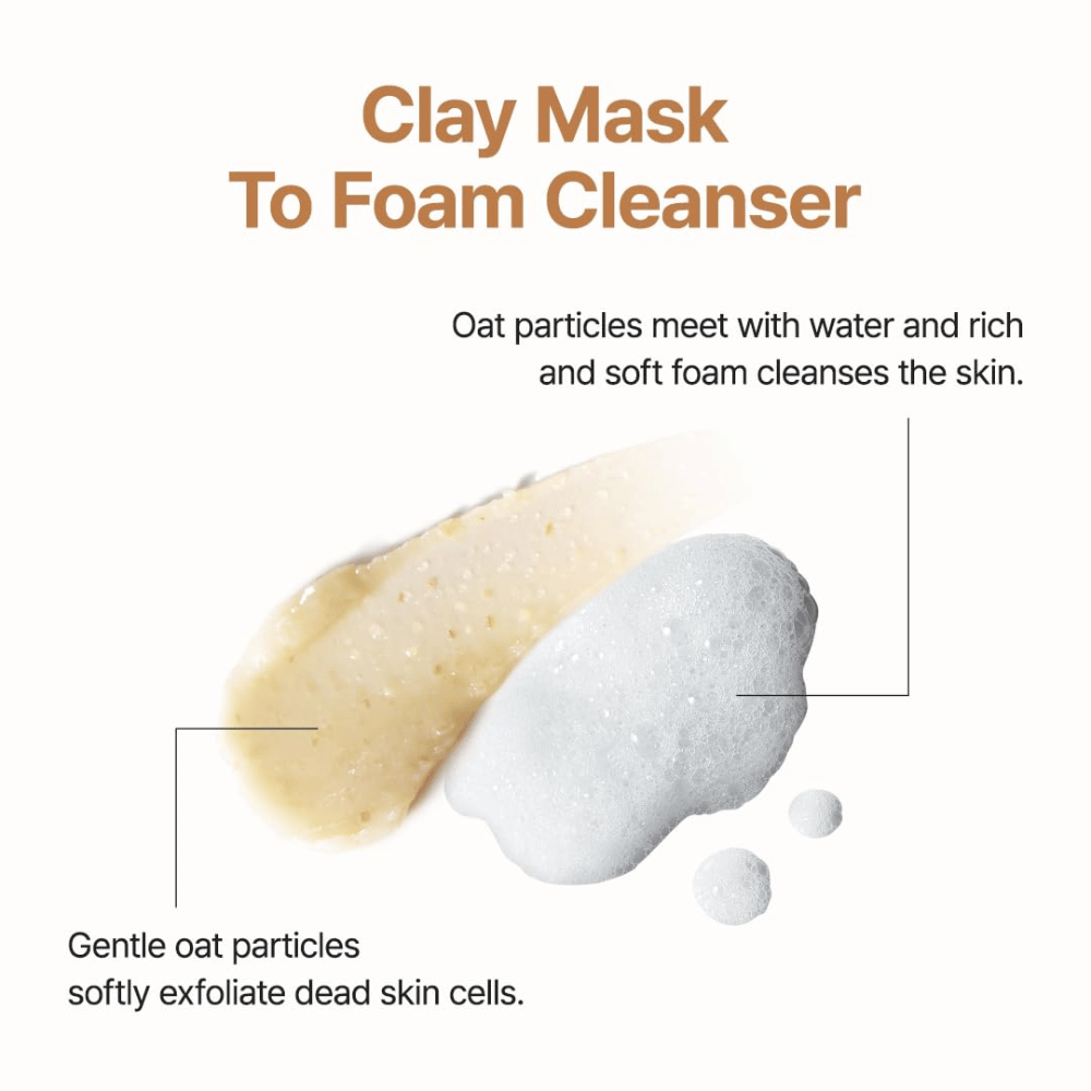 Purito SEOUL Oat In Gentle Exfoliating Face Cleanser – mild exfolierande ansiktsrengöring med havre som förvandlas från kräm till mjukt skum