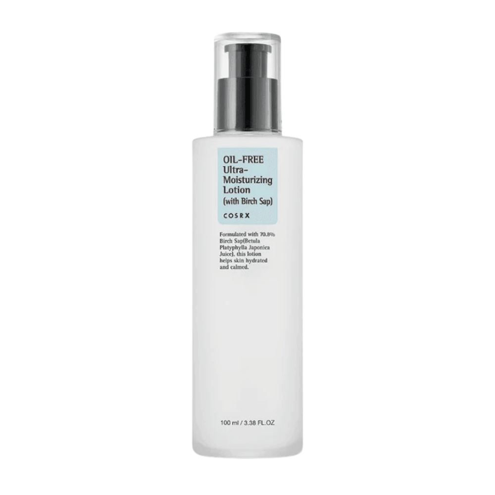 COSRX Oil-Free Ultra-Moisturizing Lotion with Birch Sap 100 ml oljefri ansiktskräm för känslig, fet och aknebenägen hud
