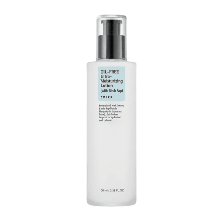 COSRX Oil-Free Ultra-Moisturizing Lotion with Birch Sap 100 ml oljefri ansiktskräm för känslig, fet och aknebenägen hud