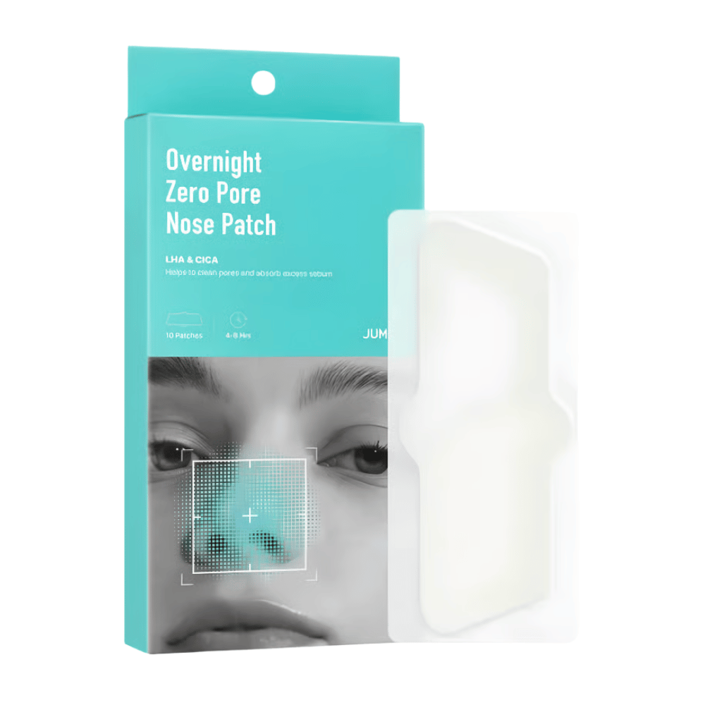 JUMISO Overnight Zero Pore Nose Patch Set – 10 porplåster med LHA och CICA