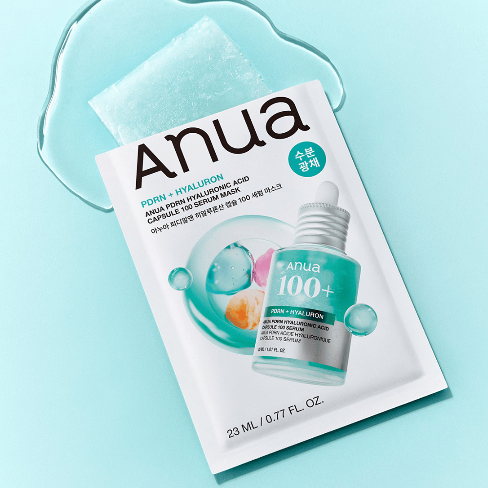 1. Anua PDRN Hyaluronic Acid Capsule 100 Serum Mask – återfuktande sheet mask med PDRN och hyaluronsyra