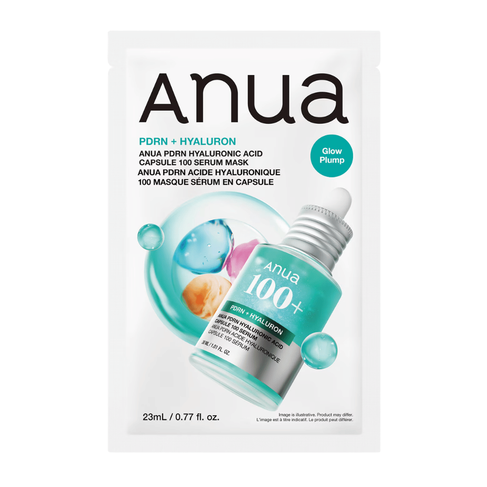 4. Anua PDRN Hyaluronic Acid Capsule 100 Serum Mask 23 ml – koreansk sheet mask med PDRN och hyaluronsyra