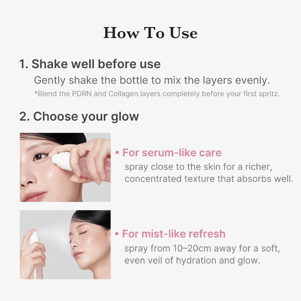 2. Medicube PDRN Pink Collagen Glow Jelly Mist Serum – användning som återfuktande ansiktsmist eller koncentrerat serum