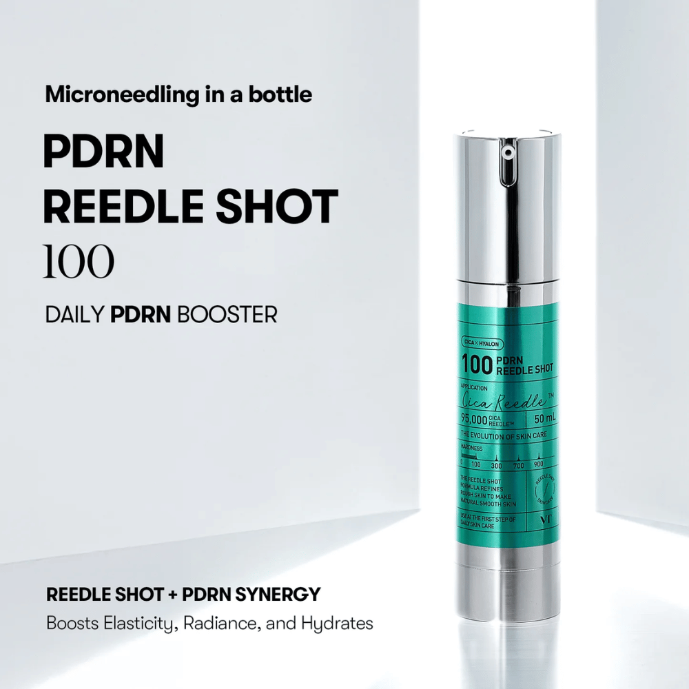 VT Cosmetics PDRN Reedle Shot 100 microneedling serum med PDRN booster som ökar absorption och ger fastare, återfuktad hud
