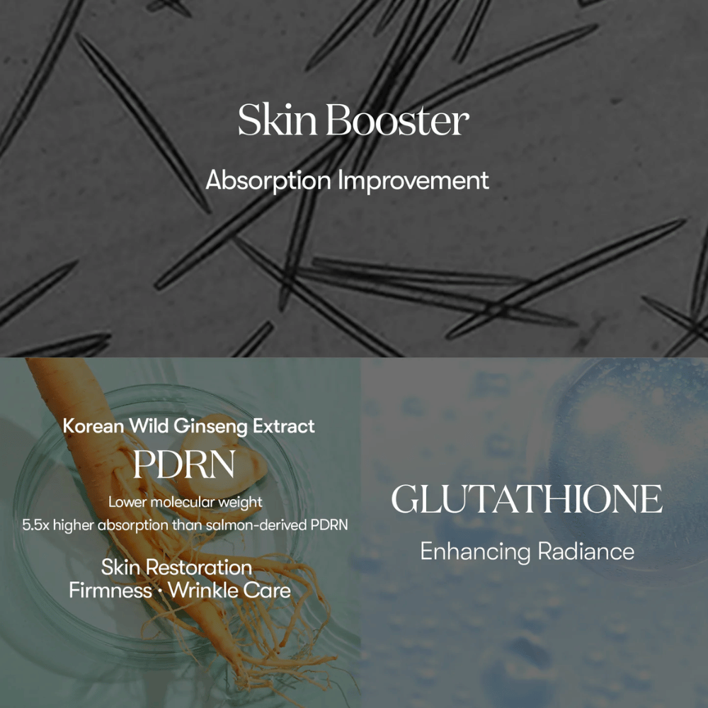 VT Cosmetics PDRN Reedle Shot 100 skin booster med ginseng PDRN och glutathione som stärker hudbarriären och ger ökad lyster och elasticitet