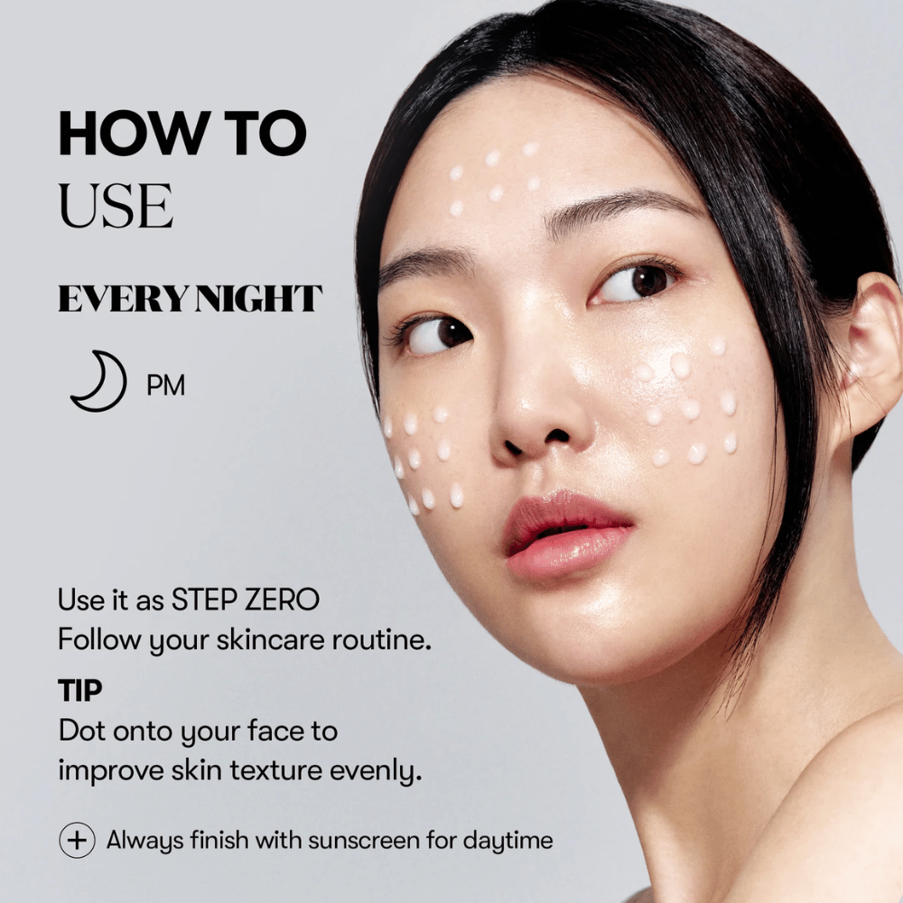 VT Cosmetics PDRN Reedle Shot 100 appliceras i små punkter i ansiktet som första steg i hudvårdsrutin för förbättrad hudstruktur och absorption
