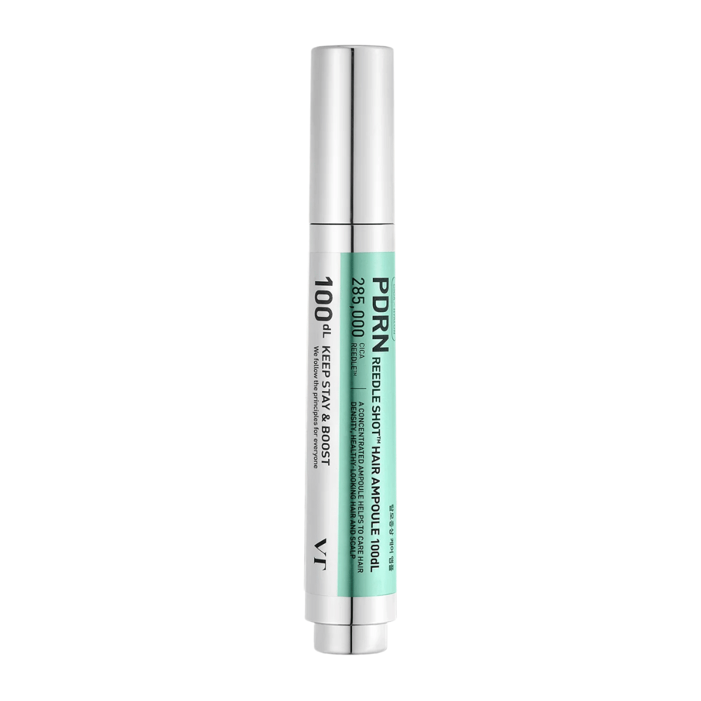 PDRN Reedle Shot Hair Ampoule 100dL i pennformat på vit bakgrund, ett koncentrerat hårbottenserum som stärker hårbotten och stödjer ett friskare hår.