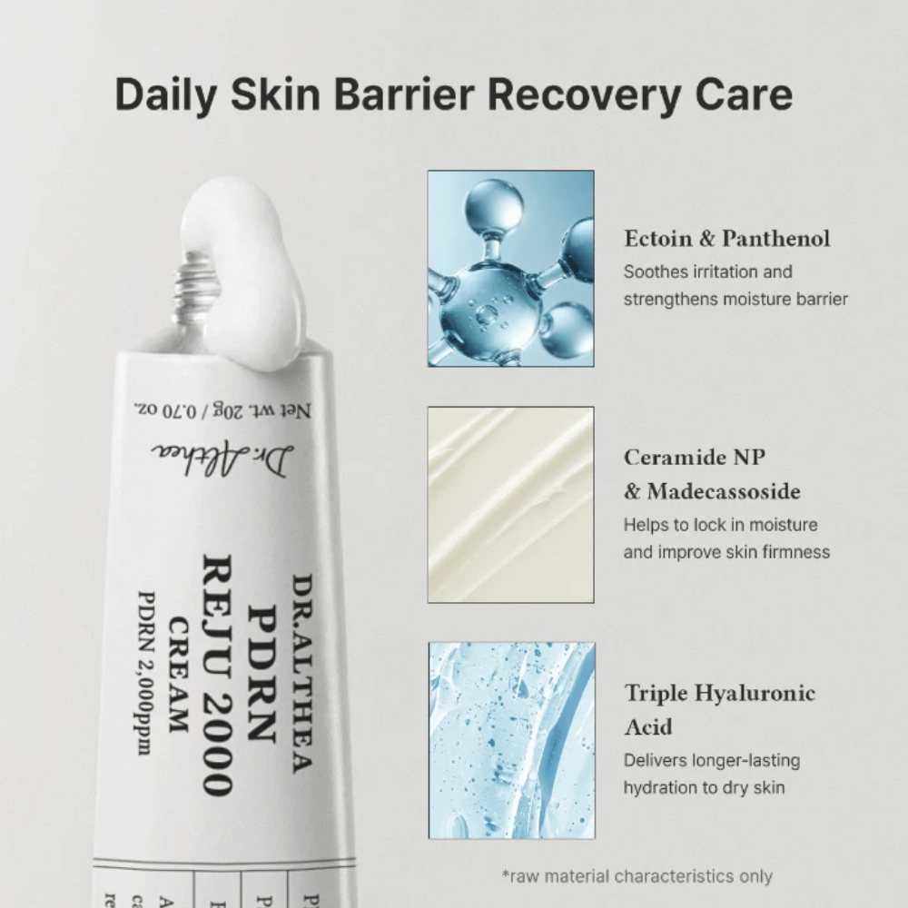 Dr. Althea PDRN Reju 2000 Cream med ectoin, panthenol, ceramider och hyaluronsyra