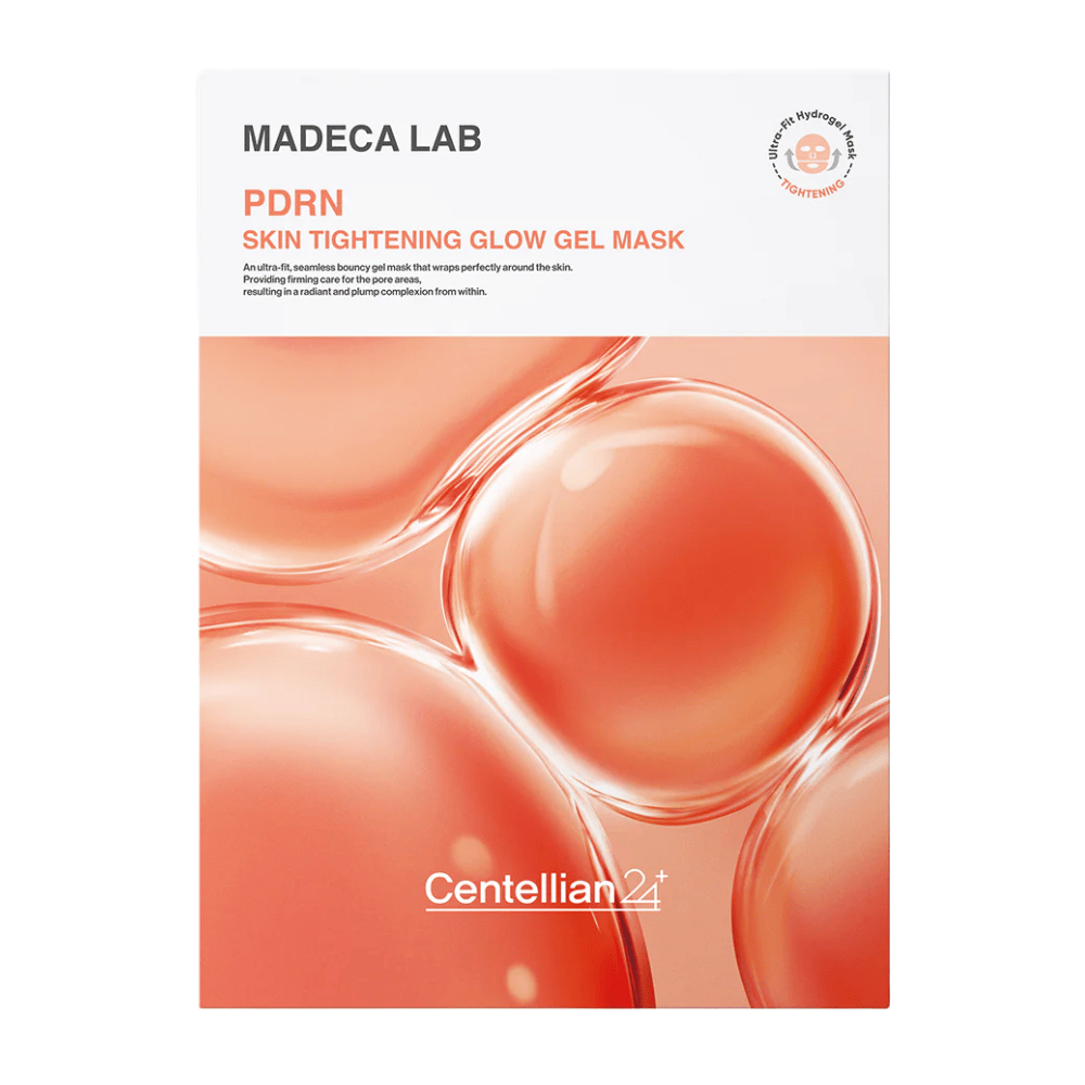 MADECA LAB PDRN Skin Tightening Glow Gel Mask från Centellian24 – koreansk gelmask med PDRN-teknologi för fastare hud, lyster och förbättrad hudelasticitet.