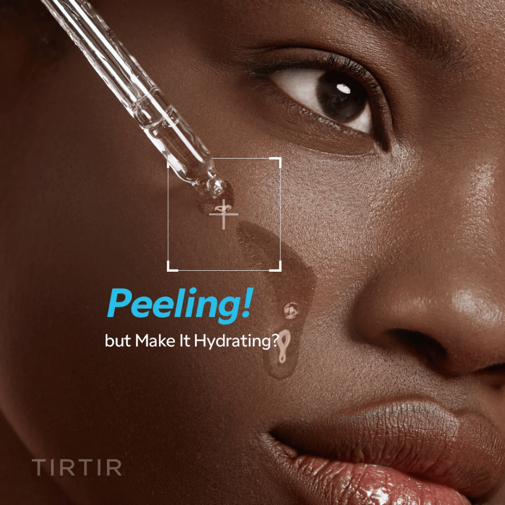 TIRTIR PHA 15% Serum – återfuktande exfoliering med pipett applicerad på huden