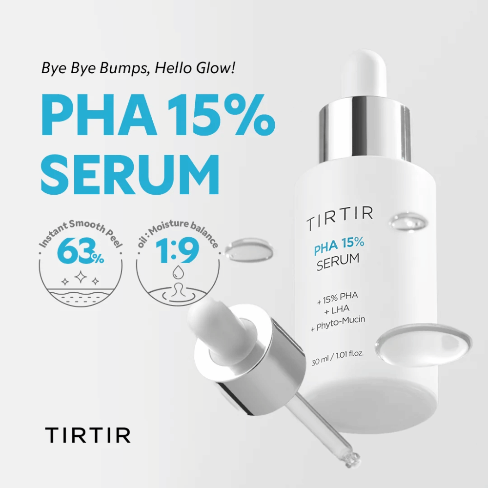 TIRTIR PHA 15% Serum 30 ml – exfolierande serum med 15 % PHA och LHA