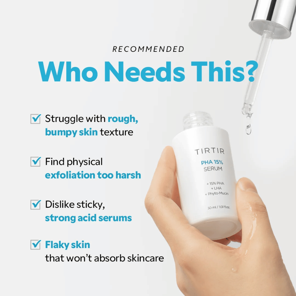 TIRTIR PHA 15% Serum – exfolierande serum för ojämn och knottrig hudstruktur