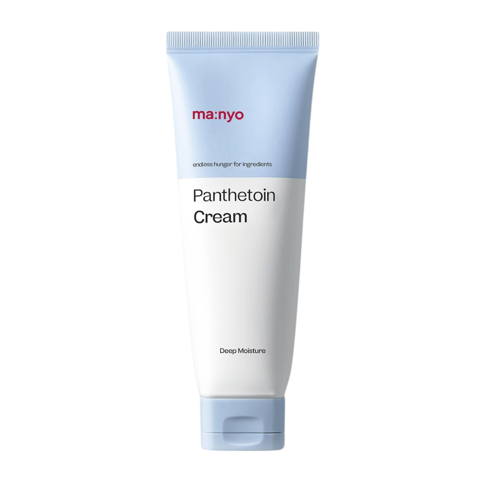 4. Ma:nyo Panthetoin Cream – återfuktande ansiktskräm i vit och ljusblå tub med texten Deep Moisture på vit bakgrund