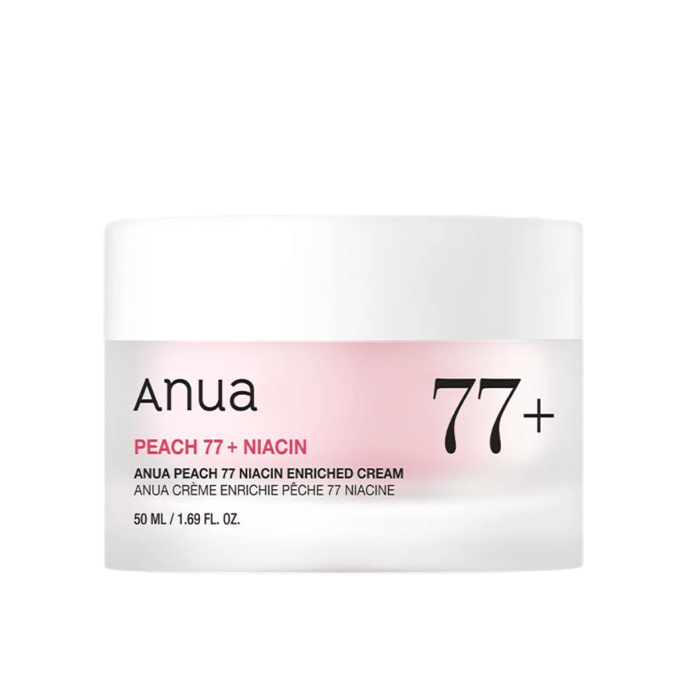 Produktbild av Anua Peach 77% Niacin Enriched Cream 50 ml – lystergivande och fuktboostande kräm med niacinamid.