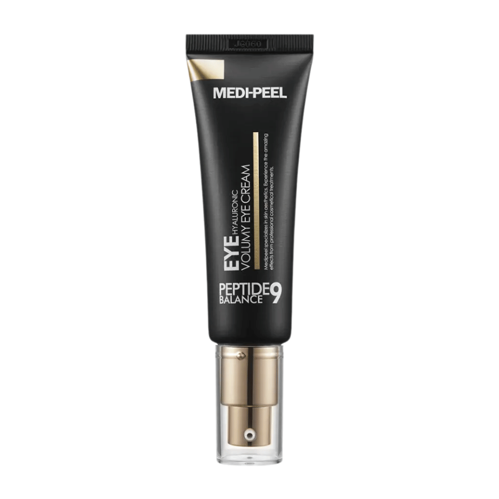 MEDI-PEEL Peptide 9 Hyaluronic Volumy Eye Cream produktbild – koreansk ögonkräm som återfuktar på djupet, stärker hudbarriären och ger fastare hud runt ögonområdet.