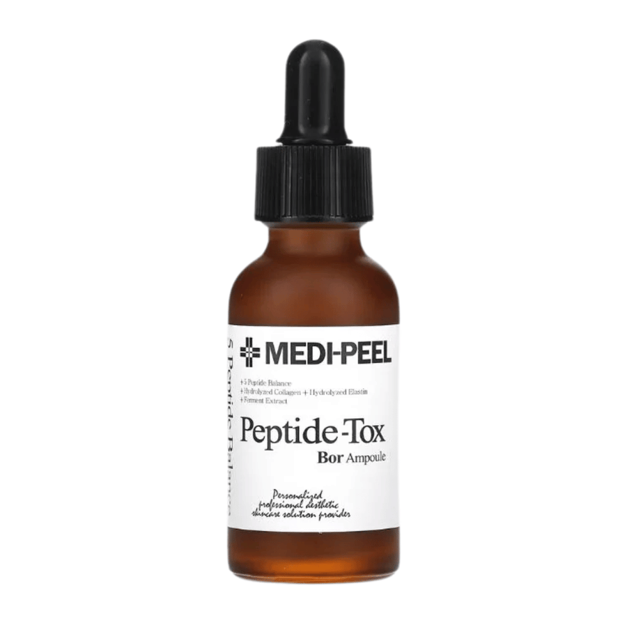 MEDI-PEEL Peptide-Tox Bor Ampoule produktbild – koreanskt peptidserum som hjälper till att motverka rynkor, stärka huden och ge intensiv återfuktning.