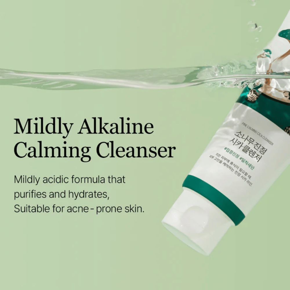 ROUND LAB Pine Calming Cica Cleanser – mild ansiktsrengöring som rengör och återfuktar huden