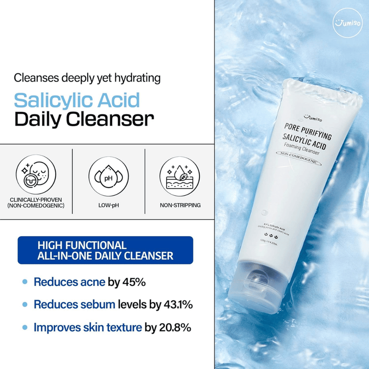 Jumiso Salicylic Acid Foaming Cleanser 0.5% – djuprengörande koreansk ansiktsrengöring som minskar akne, reglerar talg och förbättrar hudtextur