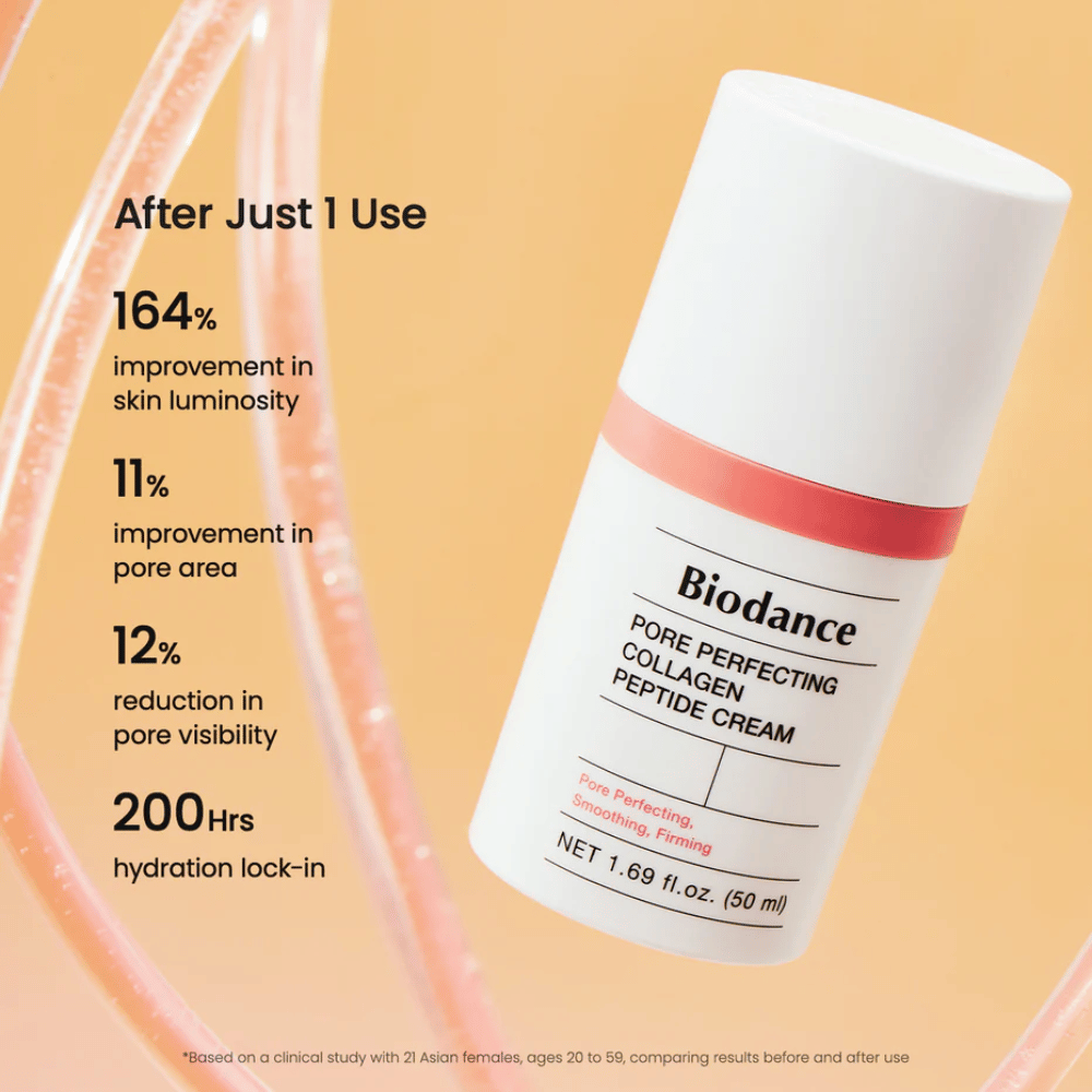 Biodance Pore Perfecting Collagen Peptide Cream resultat – minimerar porer, ökar lyster och ger 200 timmars återfuktning
