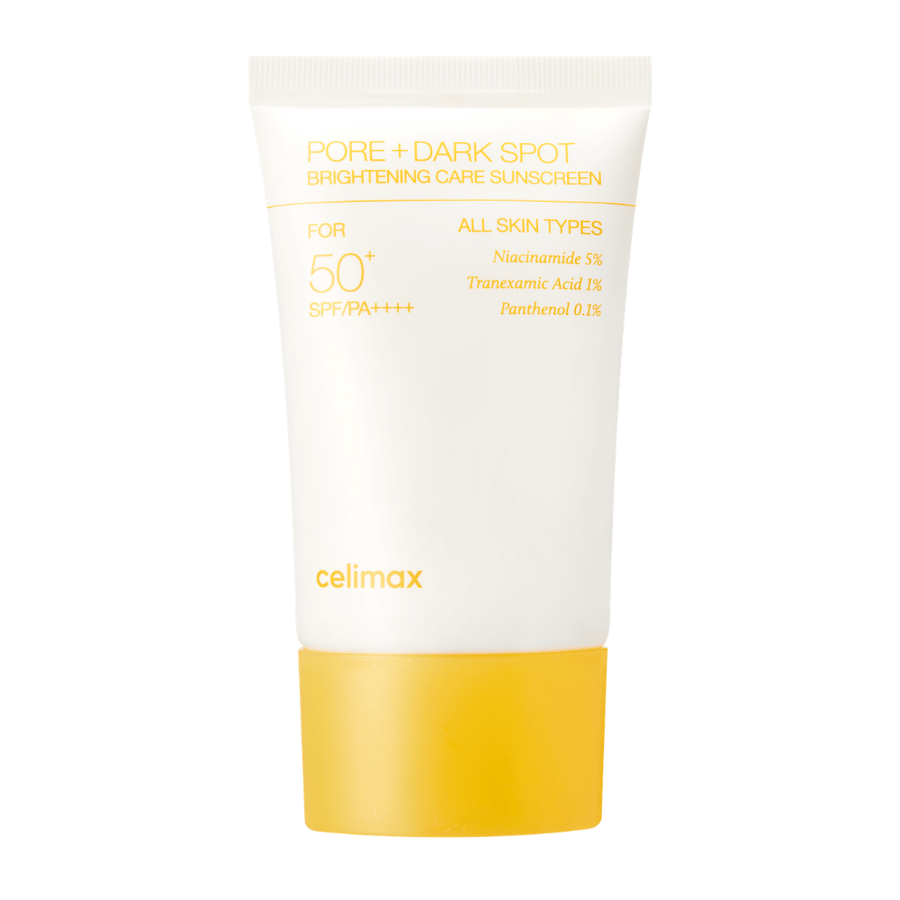 Celimax Pore+Dark Spot Brightening Care Sunscreen SPF50+ PA++++ – lätt koreansk solkräm med niacinamide och tranexamic acid för klarare och jämnare hud