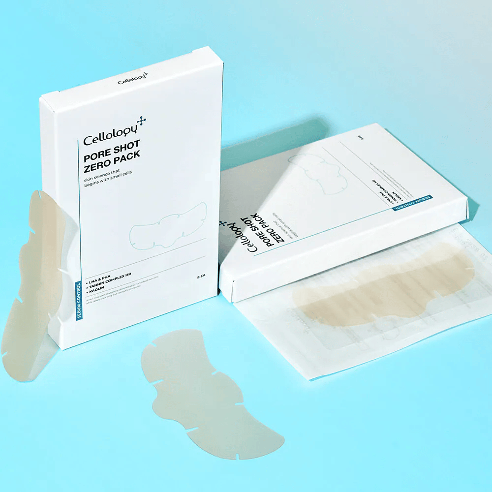 Cellology Pore Shot Zero Pack – porvårdande patches med LHA, PHA, kaolin och tanninkomplex