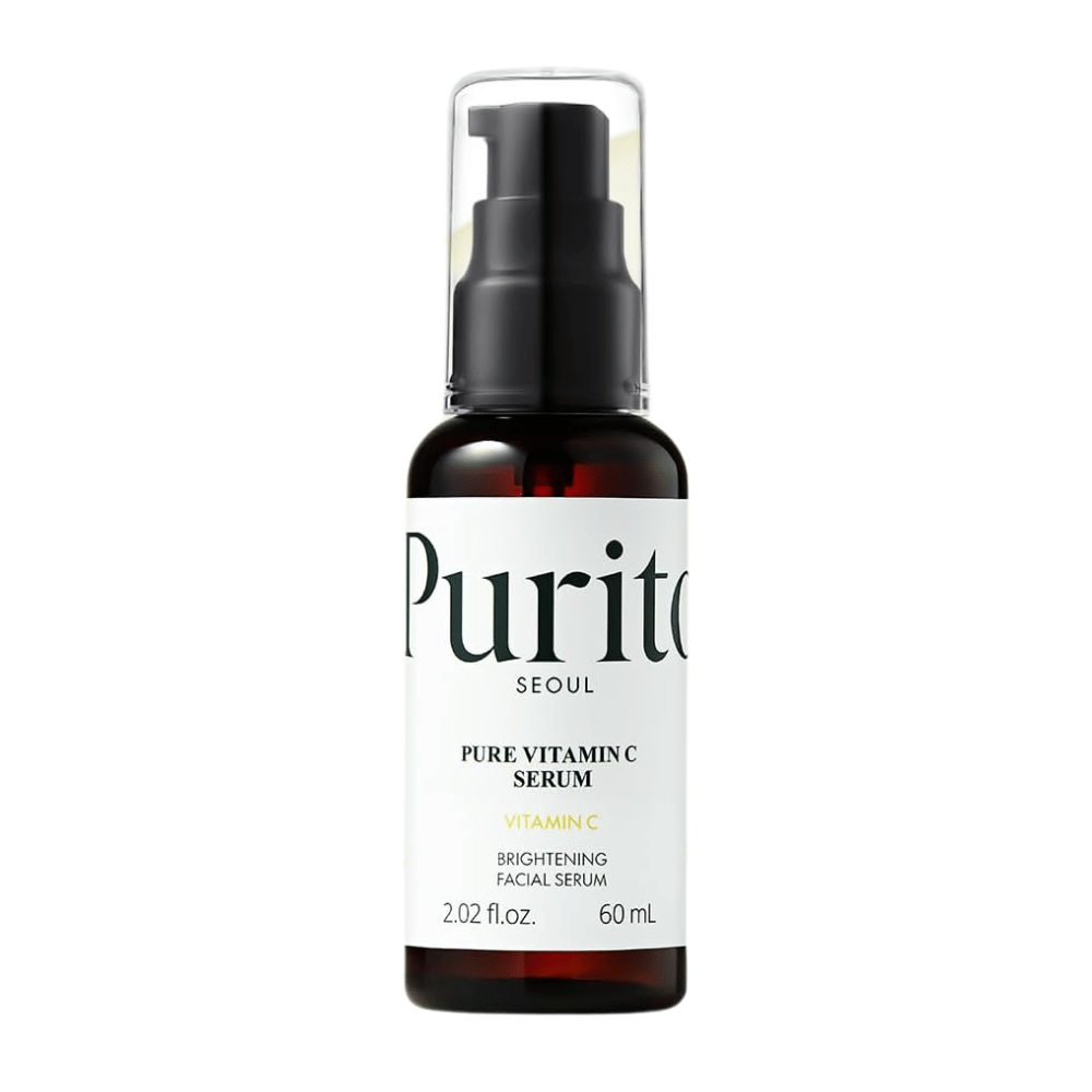Purito SEOUL Pure Vitamin C Serum 60 ml – koreanskt C-vitaminserum i mörk pumpflaska för lyster och jämnare hudton.