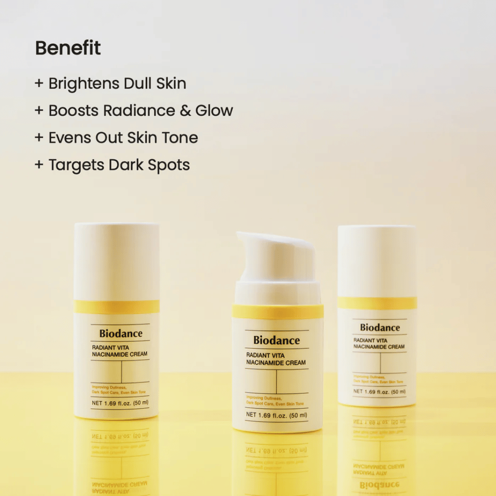 Biodance Radiant Vita Niacinamide Cream trio – ansiktskräm för lyster och pigmentering