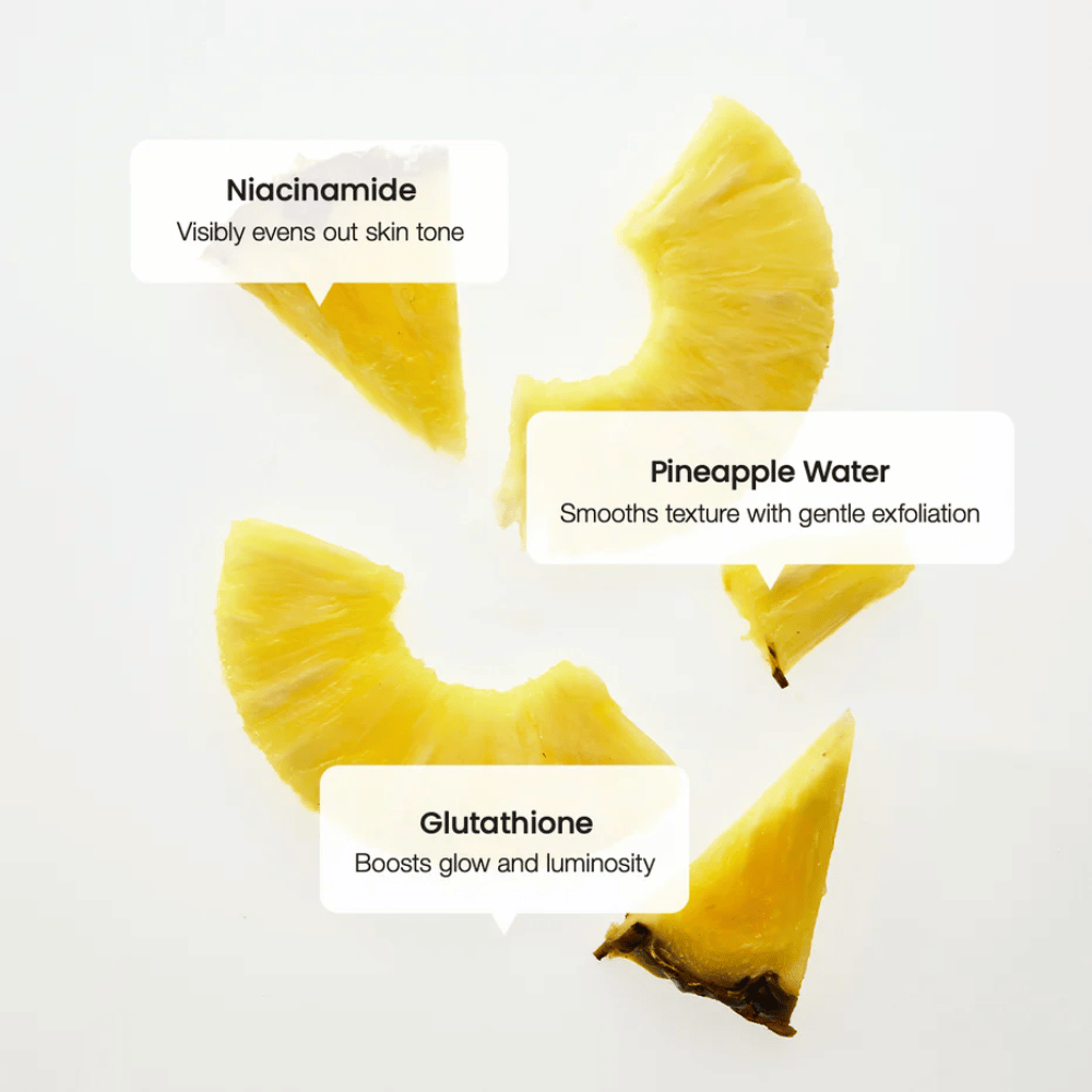 Biodance Radiant Vita Niacinamide Cream ingredienser – niacinamide, pineapple water och glutathione för jämn hudton och ökad lyster