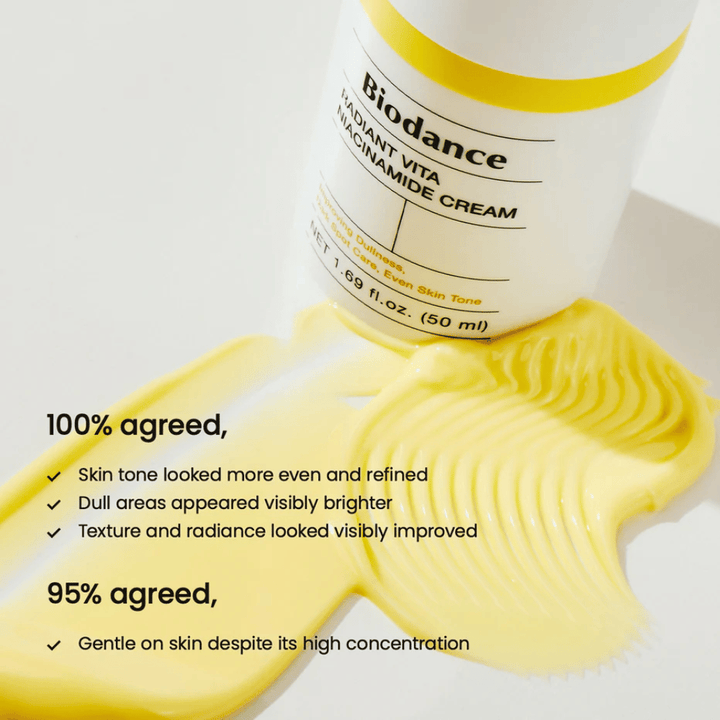 Biodance Radiant Vita Niacinamide Cream kliniskt testad – ljusare hud och jämnare hudton