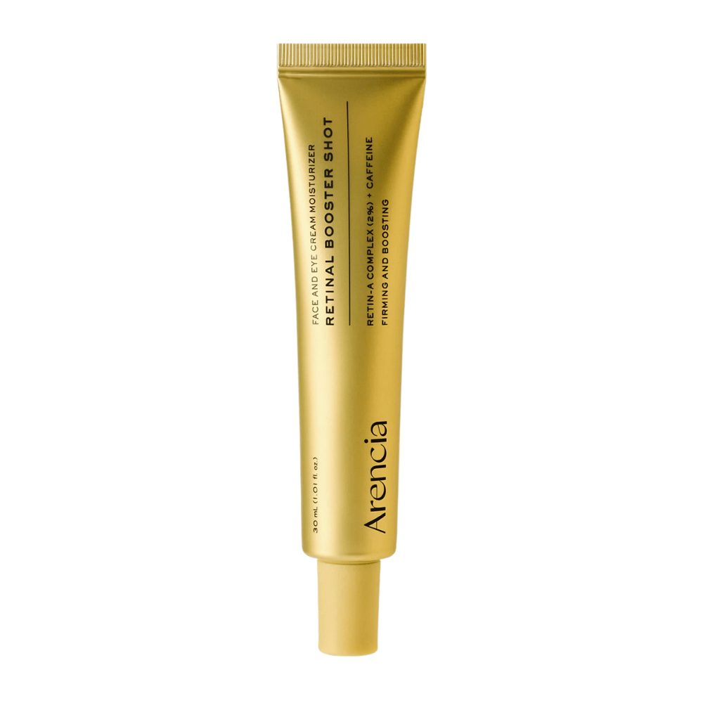 Arencia Retinal Booster Shot i tub, koreanskt retinalserum med Retin-A Complex för porförfining, fastare hud och anti-age-effekt.