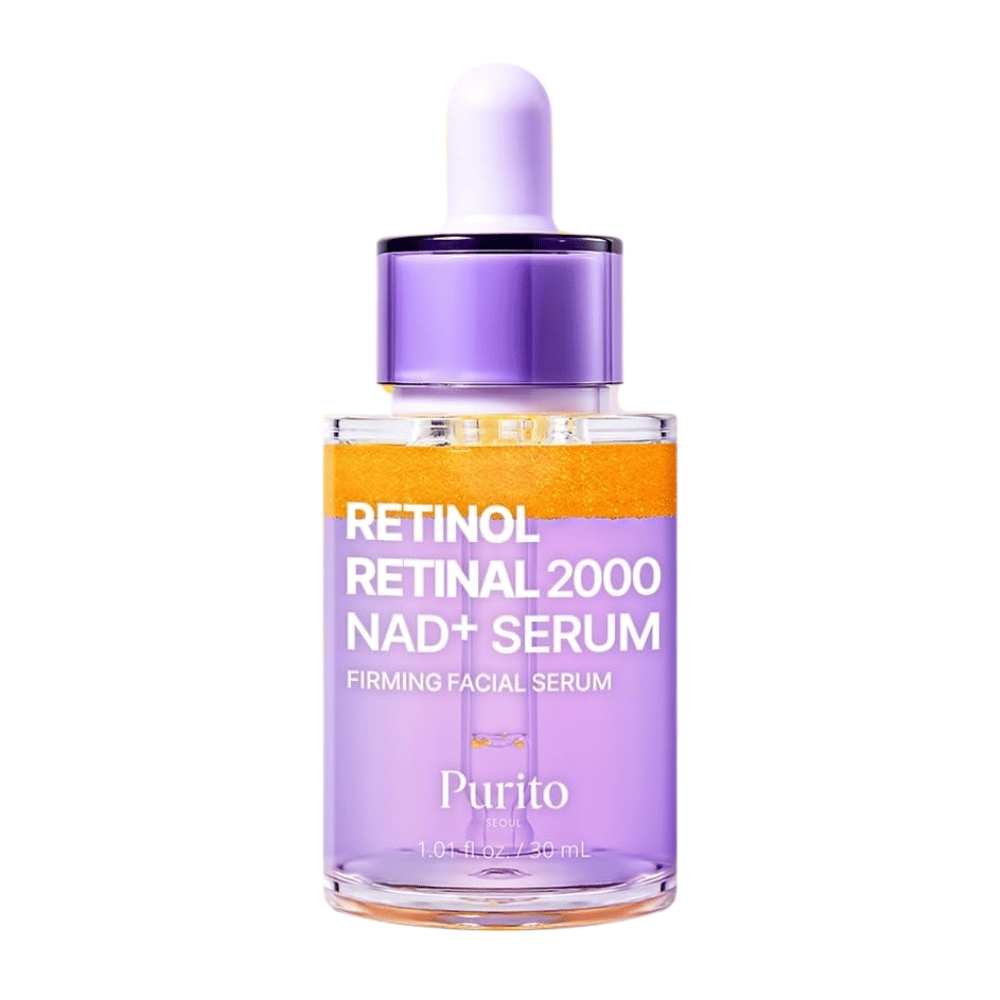 PURITO SEOUL Retinol Retinal 2000 NAD+ Serum 30 ml – uppstramande koreanskt ansiktsserum med retinol, retinal och NAD+.