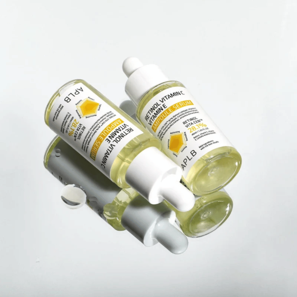 APLB Retinol Vitamin C Vitamin E Ampoule Serum flaskor med spegeleffekt