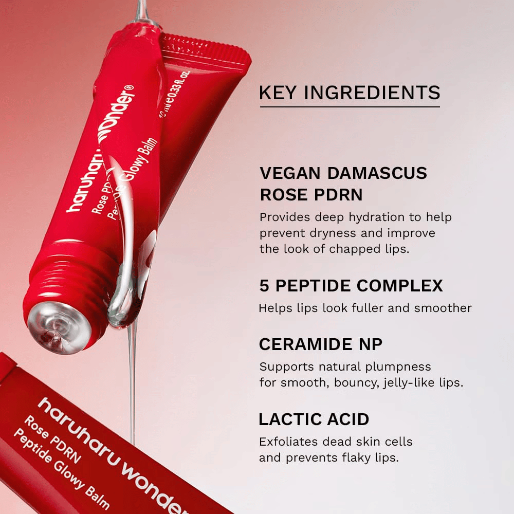 Haruharu Wonder Rose PDRN Peptide Glowy Balm med vegansk Rose PDRN, peptider, ceramid NP och mjölksyra