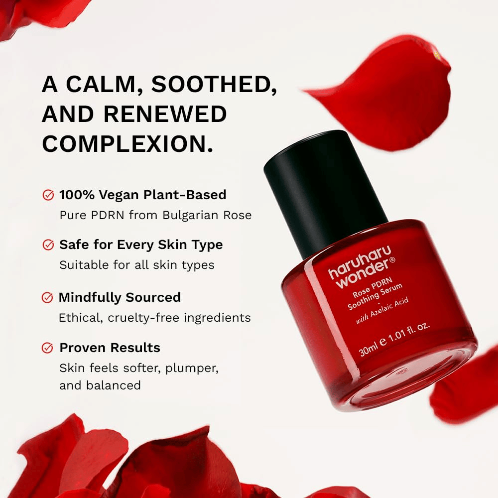 Haruharu Wonder Rose PDRN Soothing Serum – veganskt PDRN-serum för lugnad och balanserad hud