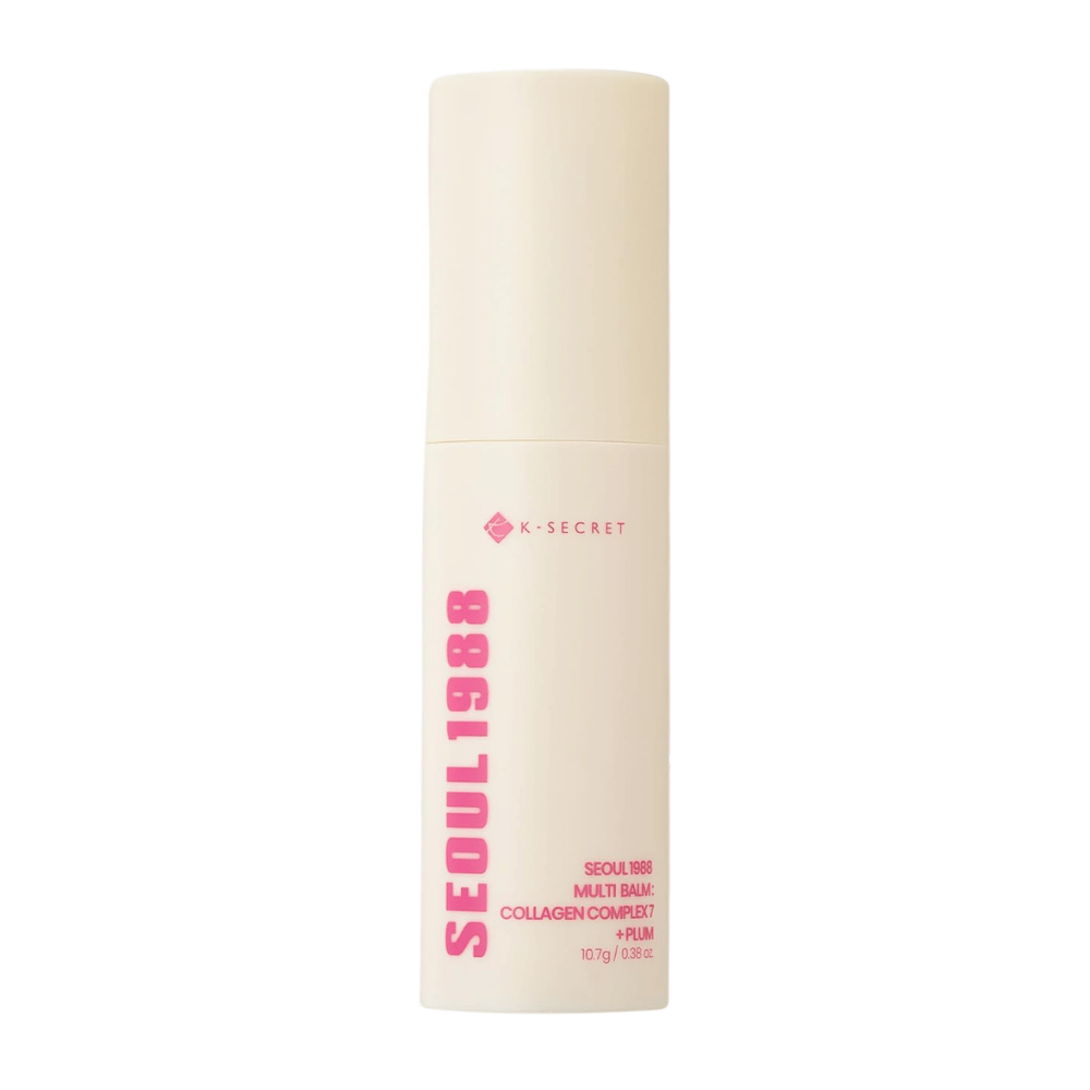 K-SECRET SEOUL 1988 Multi Balm Collagen Complex 7 + Plum 10,7 g – koreanskt återfuktande balmstick för ansikte och torra hudområden.