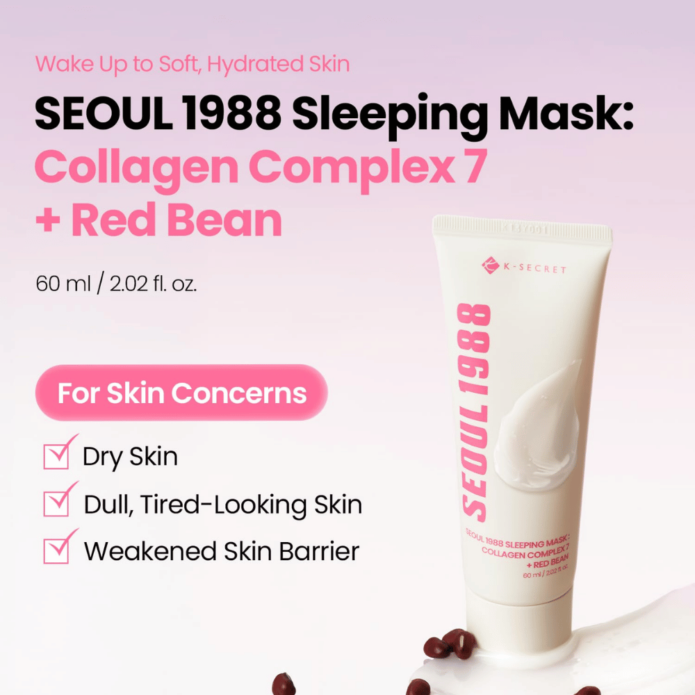 K-SECRET SEOUL 1988 Sleeping Mask 60 ml – koreansk nattmask för torr, glåmig och fuktfattig hud.