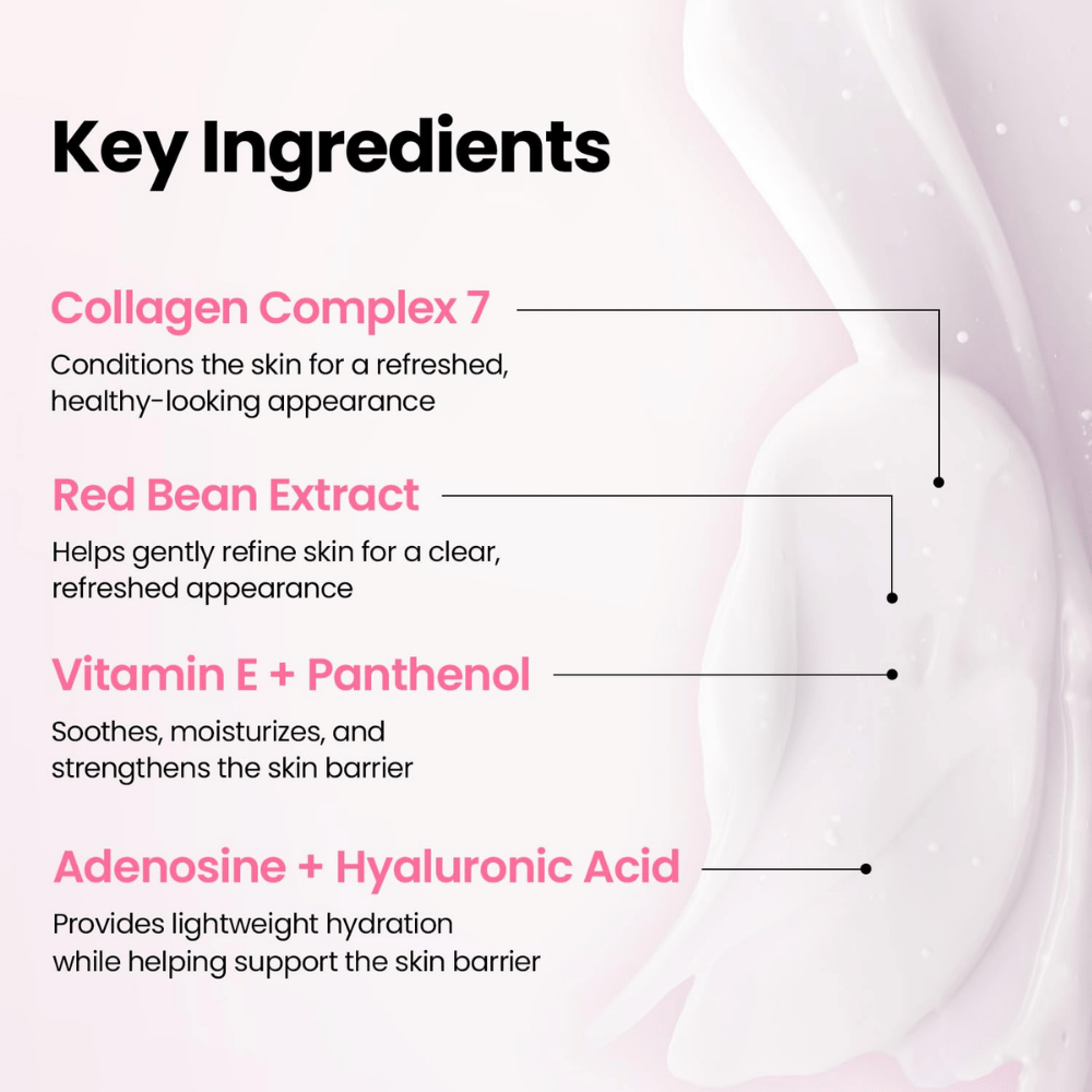K-SECRET SEOUL 1988 Sleeping Mask – innehåller Collagen Complex 7, rödbönsextrakt, vitamin E, panthenol, adenosin och hyaluronsyra.