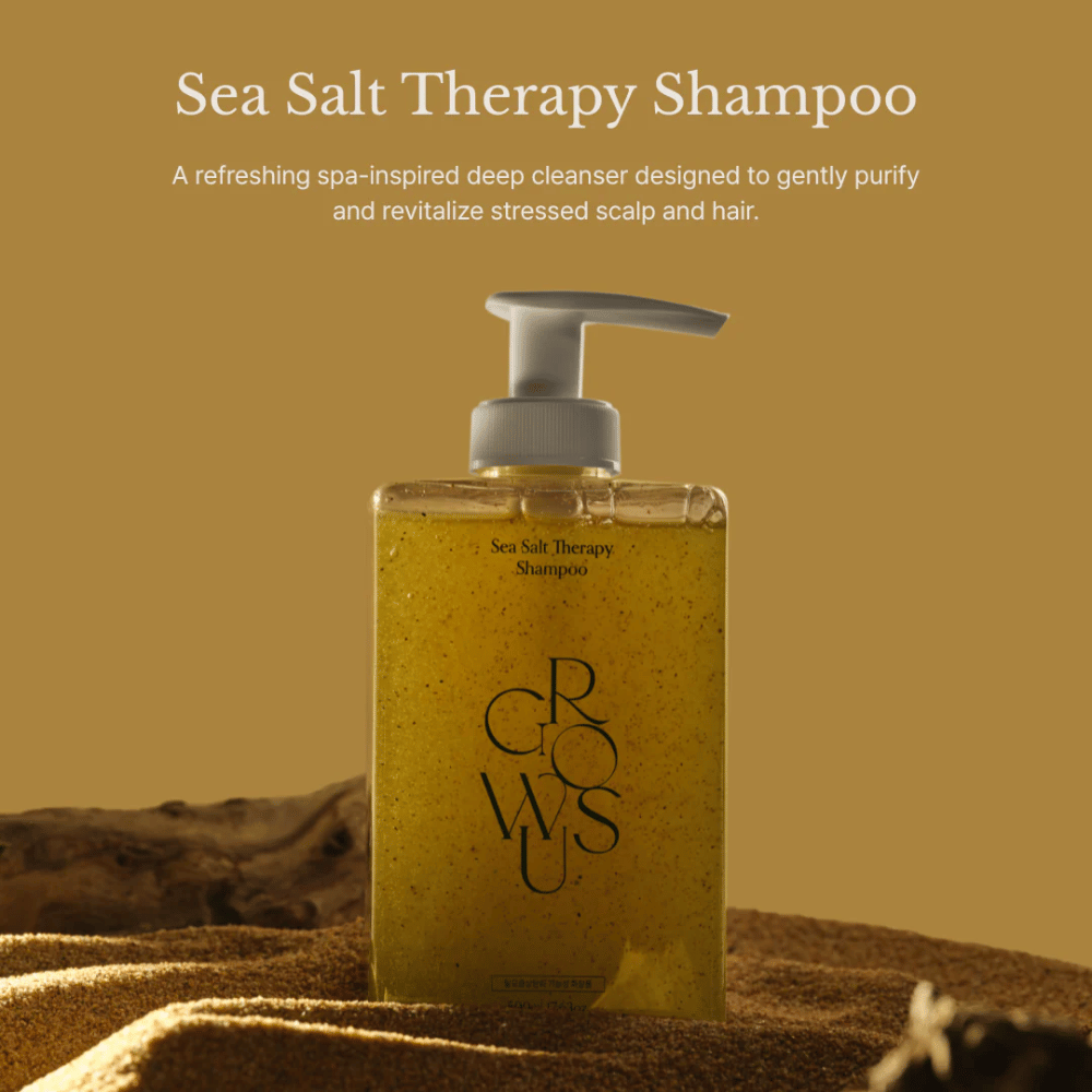 GROWUS Sea Salt Therapy Shampoo – djuprengörande schampo för stressad hårbotten och fett hår